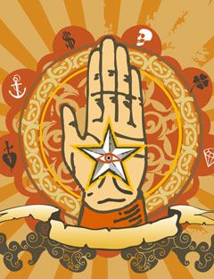 graphic of hand with star and eye in the palm