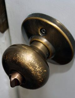 metal doorknob