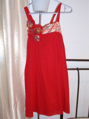 Product, Textile, Red, One-piece garment, Dress, Day dress, Clothes hanger, Pattern, Maroon, Embellishment, 