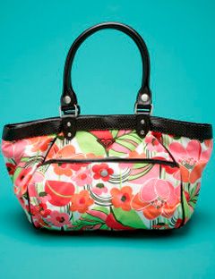 roxy purse with multicolored flowers