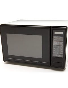 microwave on white background