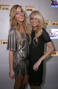 Lindsay Lohan and Nicole Richie looking like odd versions of themselves at Armani Exchange Sunglass launch