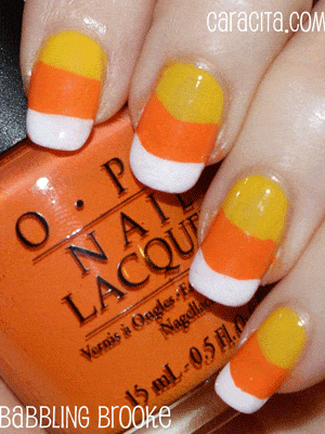 Candy Corn Nail Design Halloween Nail Ideas