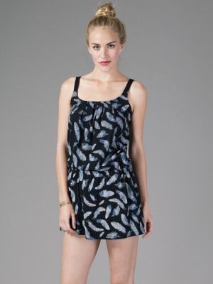 So Low Feather Jersey Dress