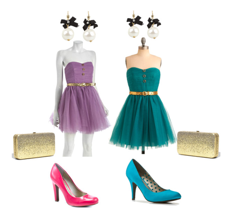 Clothing, Dress, Green, Style, Teal, One-piece garment, Lavender, High heels, Pattern, Aqua, 