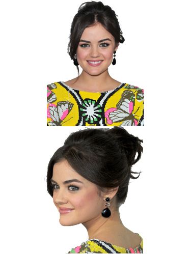 Lucy Hale's Messy Bun Hairstyle - Lucy Hale Hairstyles