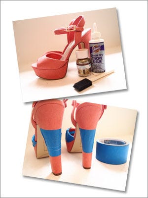 Diy Glitter Heels Cheap Fashion Projects