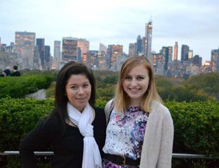 Katie and Rebecca at the Top of the Met!