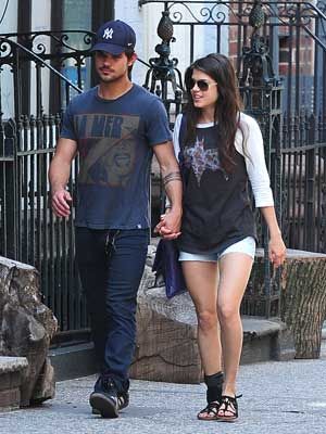 Taylor Lautner and Marie Avgeropoulos