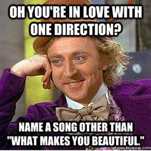 One Direction Willy Wonka Meme