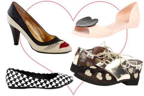 4 Valentine's Day Shoes - Heart and Lip Print Shoes