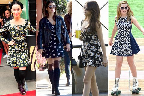 celebrities wearing daisy dresses