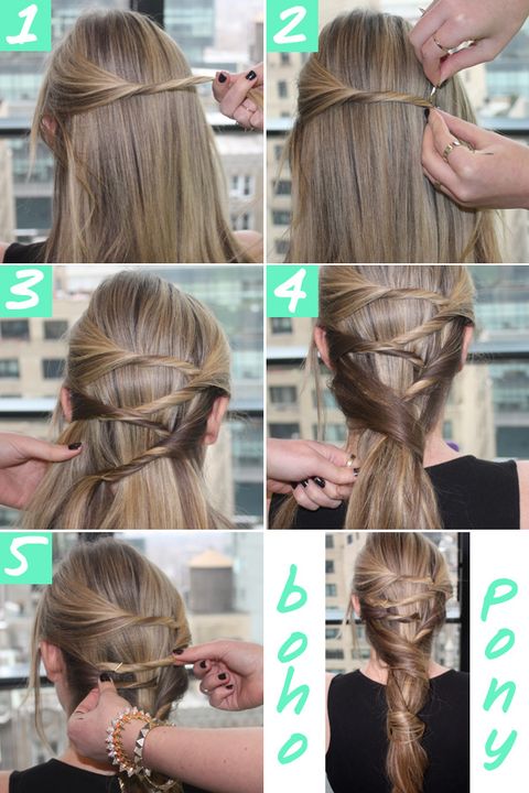 cool boho ponytail hair ideas