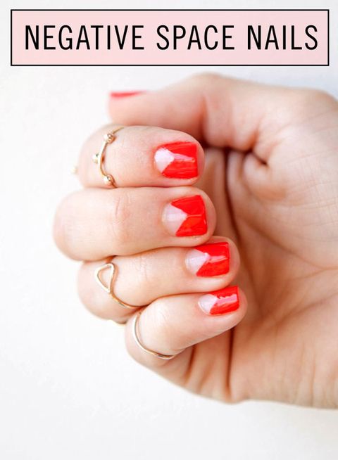 how to modern negative space mani