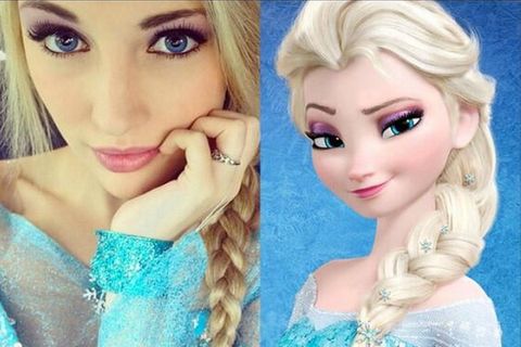 Anna Faith Elsa Look Alike Split