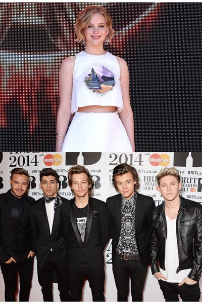 Jennifer Lawrence and One Direction