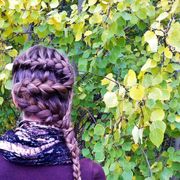 swirly girly french braid