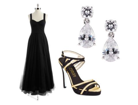 Product, Dress, White, Formal wear, Style, Fashion accessory, One-piece garment, Sandal, Fashion, Black, 