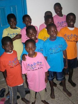 children in africa wearing kc4k t shirts
