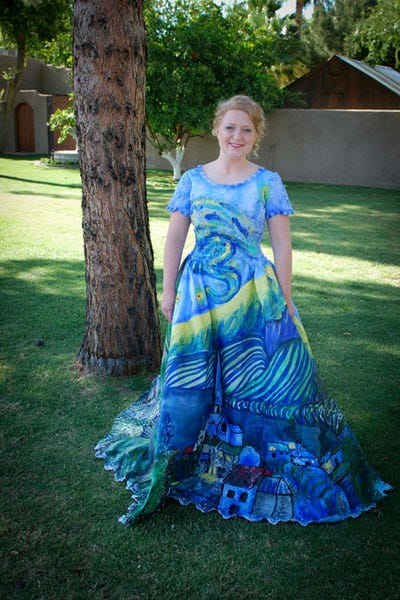 starry night evening gown