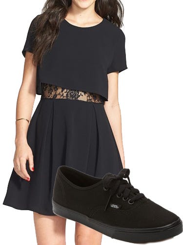 platform sneakers with dress