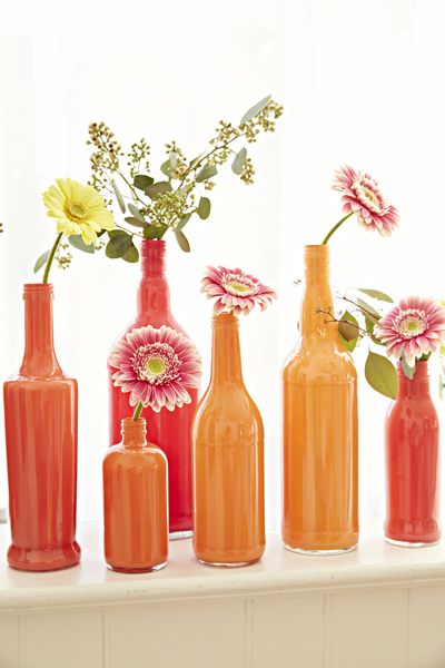 Orange, Vase, Peach, Bottle, Flower, Glass bottle, Room, Plant, Still life, Still life photography, 