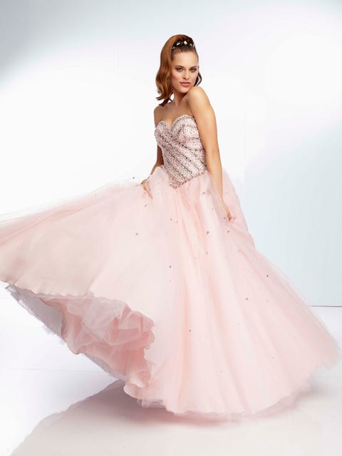 blush prom gown