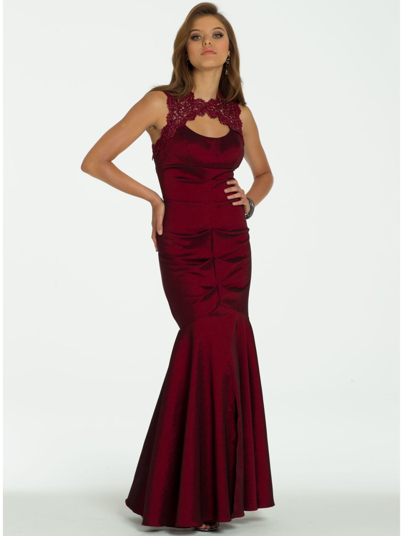 burgundy dresses for damas