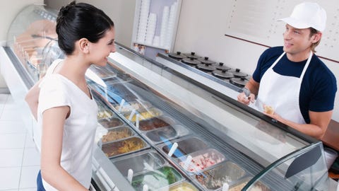 Flirting in Ice Cream Shop