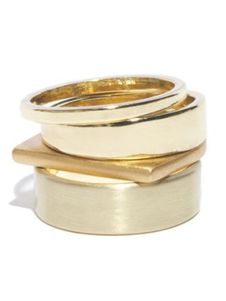 Simple Gold Stacking Rings