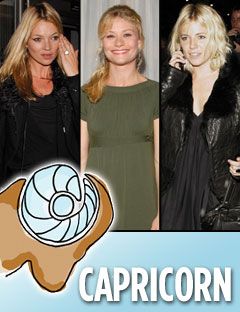 emilie de ravine sienna miller and kate moss with the capricorn symbol