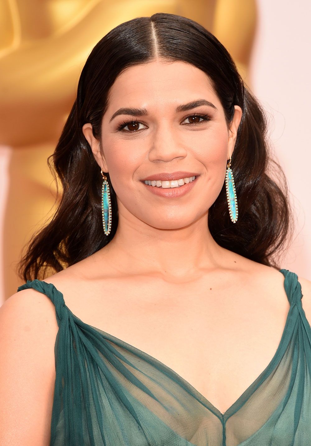 America Ferrera Oscars 2015 Hair Celebrity Prom Hairstyle