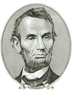 abraham lincoln illustrated in black and white