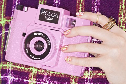 Point-and-shoot camera, Camera, Cameras & optics, Pink, Purple, Electronics, Violet, Digital camera, Nail, Fashion, 