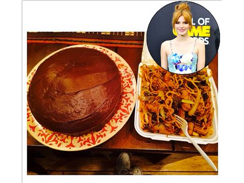 Bella Thorne's Chinese Food And Cake