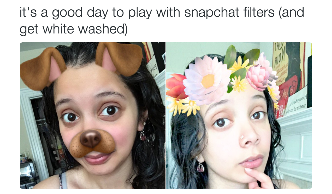 These Snapchat Fire For Whitewashing Users' Skin