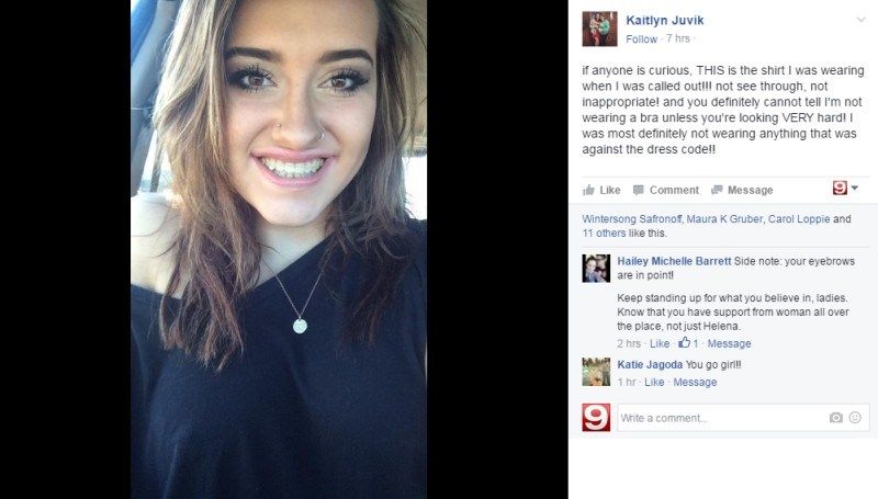 This High School Senior Got in Trouble for Not Wearing a Bra to School