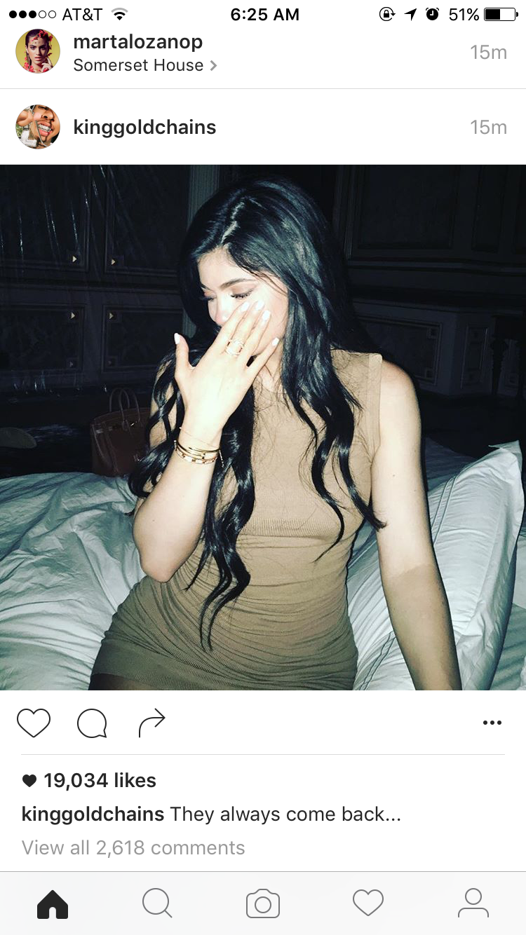 Tyga Posts Picture of Kylie Jenner on Instagram - Tyga Deletes Instagram of Kylie  Jenner in Bed