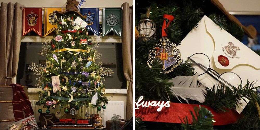 Harry Potter Christmas Tree  Harry potter christmas, Harry potter  christmas tree, Christmas tree decorating themes