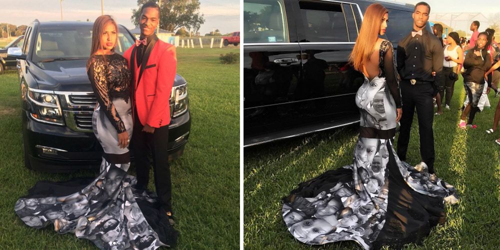 Prom dress with leather jacket on sale