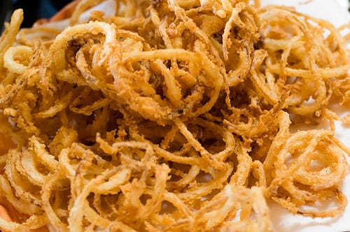 Crispy Fried Onion Strings – Baked by Rachel