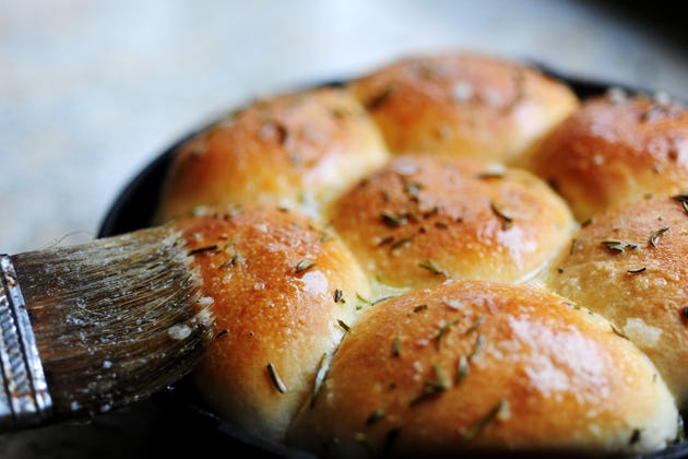 Buttered Rosemary Rolls