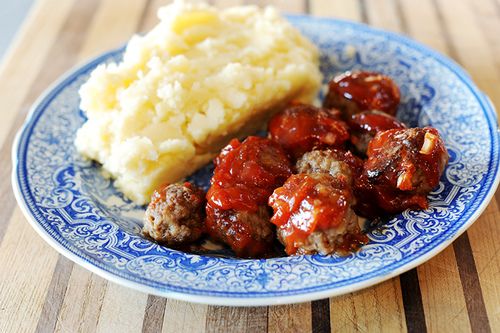 Meatball and deals mashed potatoes