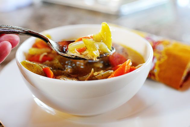 chunky chicken and vegetable soup