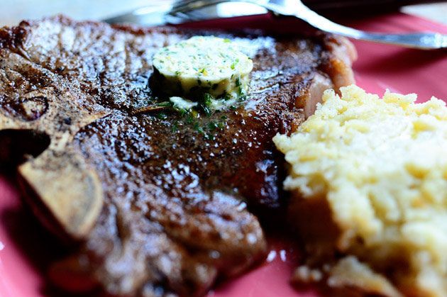 T bone steak on sale in crock pot