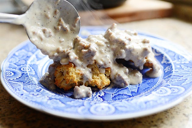 Drop Biscuits and Sausage Gravy