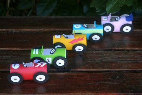 Small Toilet Paper Roll Cars by Croissant and Lavender