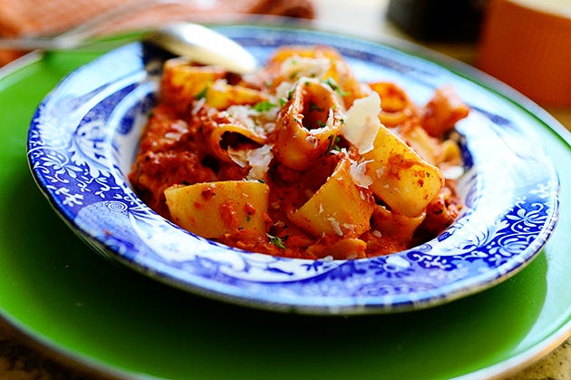 Quick and Easy Roasted Red Pepper Pasta