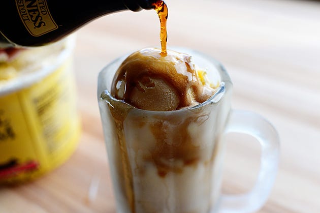 Old Fashioned Cocktail Ice Cream Float - Sweet Life