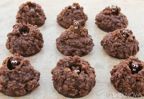 No-bake Pop-up Groundhog Cookies